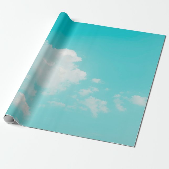 Vackra blå himmel och moln med dagsljus natura presentpapper (Utrullad)