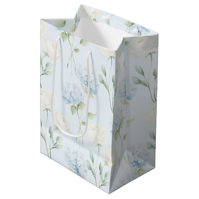 Vackra Blå Hortensia Blommor Bröllop (Framsidan Vinklad)