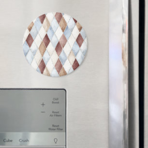 Vackra Blå Kräm Tan Brun Diamanter Magnet