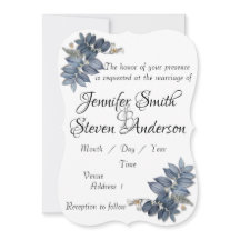 Vackra, blå löv bröllop