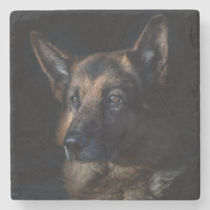Vackra Black och Tan German Shepherd Stenunderlägg