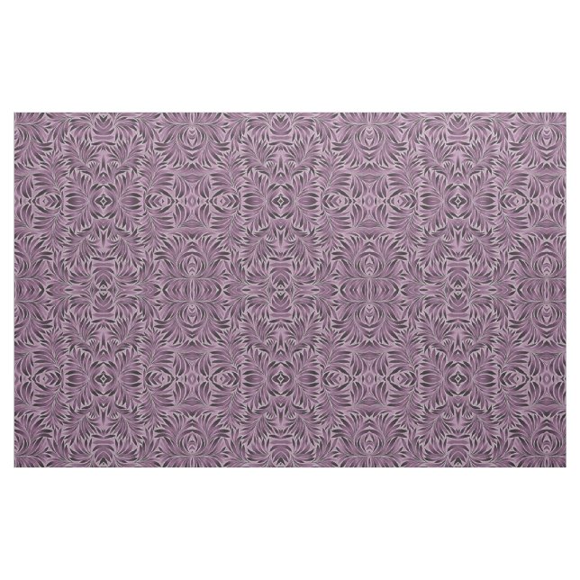 Vackra blad i aubergine-lila tyg (Fat Quarter)