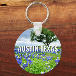 Vackra blånät Austin Texas Fotografi Nyckelring