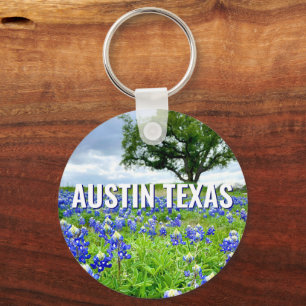 Vackra blånät Austin Texas Fotografi Nyckelring