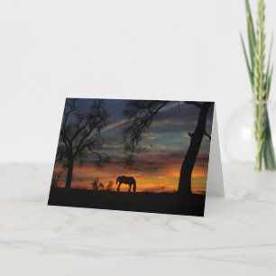 Vackra Blank Horse Note-kort Kort