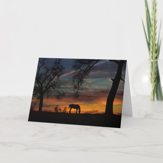 Vackra Blank Horse Note-kort Kort (Framsida)