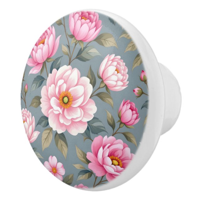 Vackra blommande rosa blommor knopp (Höger)