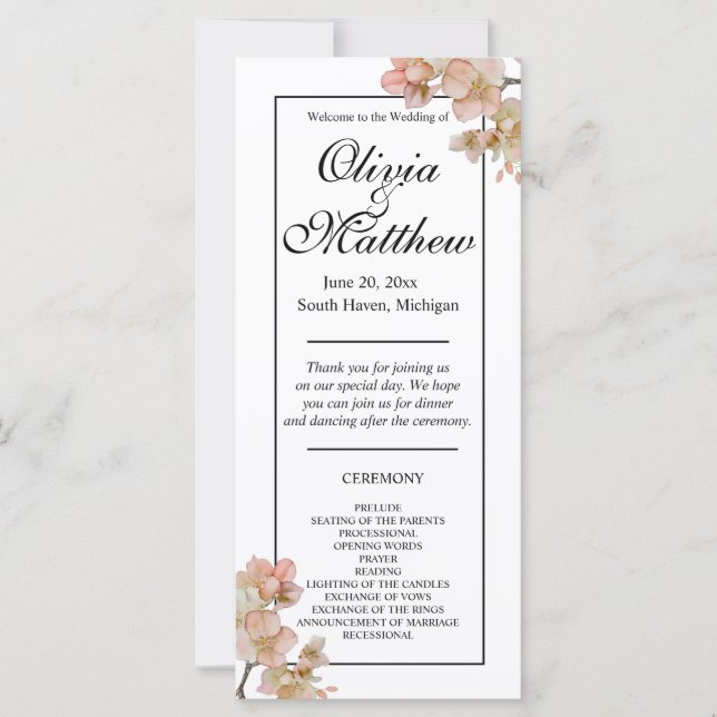 Vackra blommar för vattenfärg i orange (Framsida)