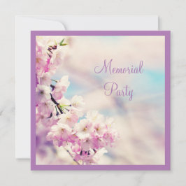 Vackra Blommarna Memorial Party Inbjudningar