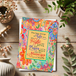 Vackra Blommiga Minnen Gjorda Inspirerande Kärlek Kort