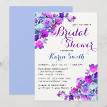 Vackra blommiga Möhippa Inbjudningskort