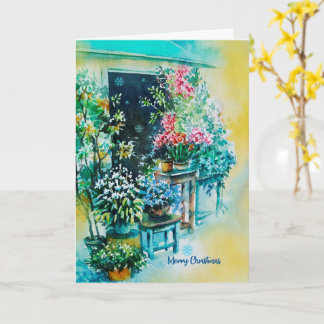 Vackra Blommigt-julkort tillverkat med kärlek Kort