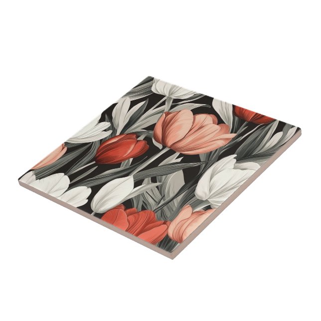 Vackra Blommigtar för rördragning av keramiskt mat Kakelplatta (Sidan)