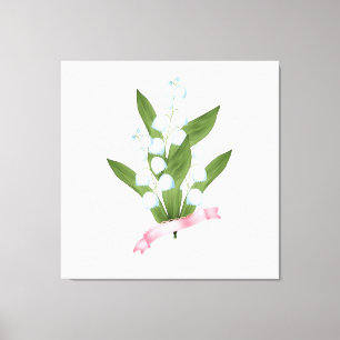 Vackra blommigtar glömmer-jag-inte vita blommor vi canvastryck