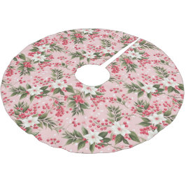 Vackra Blommigtar vid Rosan och Berries Julgransmatta Borstad Polyester