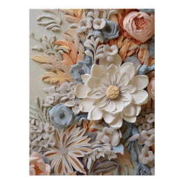 Vackra Blommigtar Viktorianska Elegant Söt Flowers Perfect Poster