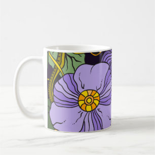 Vackra Blommigten Sketch-kaffe Mugg