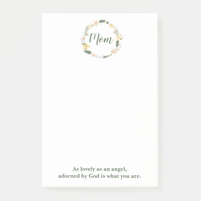 Vackra Blommigten Wandan Mamma Post-it Block (Framsida)