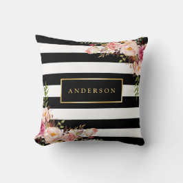 Vackra Blommigten Wrap Guld Ram Elegant Rand Kudde