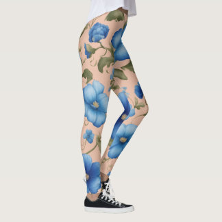 Vackra Blommönster Leggings - Mjuk och elegant