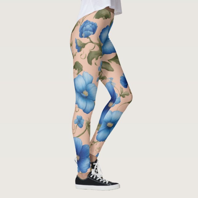 Vackra Blommönster Leggings - Mjuk och elegant (Höger)