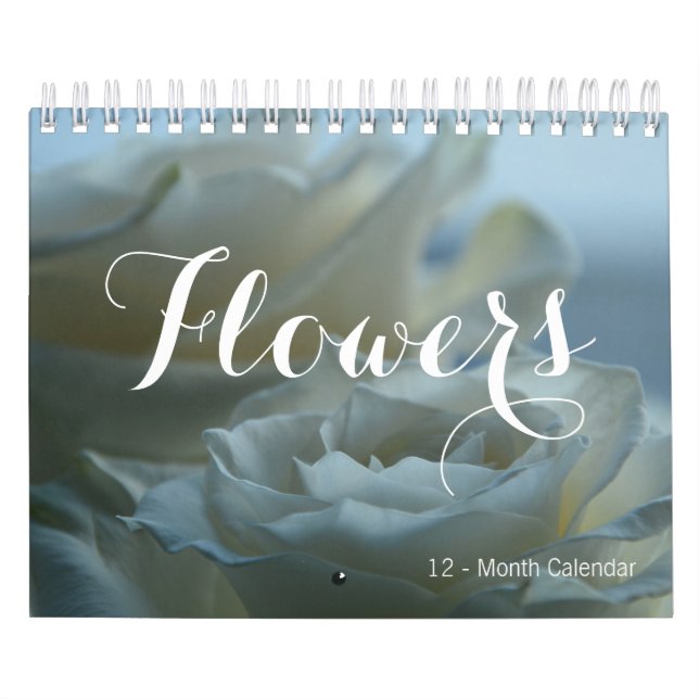 Vackra blommor 12 månaders liten kalender (Omslag)