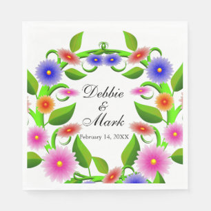 Vackra blommor 2 Wedding_GC - Pappersservetter