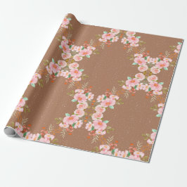 Vackra blommor Arrangemanga i Brown Presentpapper