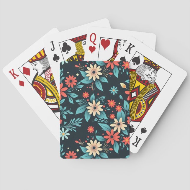 Vackra blommor Blommönster-48965 Casinokort (Baksidan)