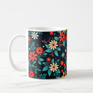 Vackra blommor Blommönster-48965 Kaffemugg
