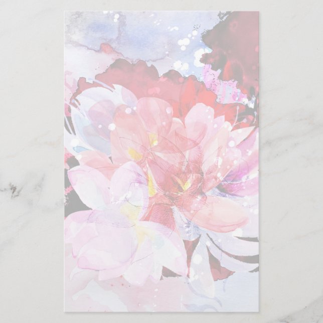 Vackra blommor brevpapper (Framsida)