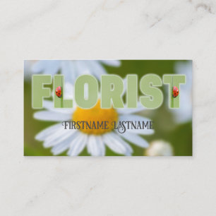 Vackra blommor för blomster- och trädgårdsexperter visitkort