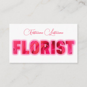 Vackra blommor för blomster- och trädgårdsexperter visitkort
