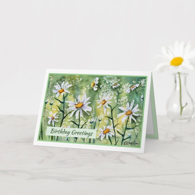 Vackra Blommor Grattis på födelsedagen-kort Kort (Liten växt)