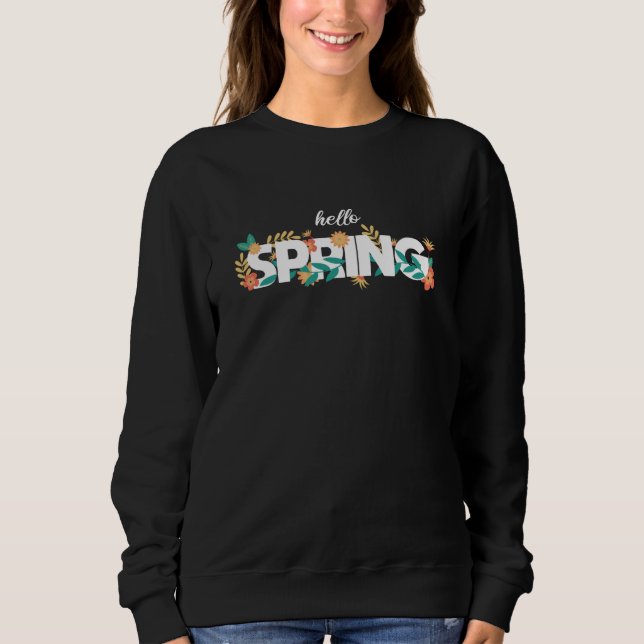 Vackra blommor i hej Vår Mönster T Shirt (Framsida)