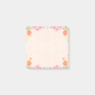 Vackra blommor i pastellfärger Noter Post-it Block