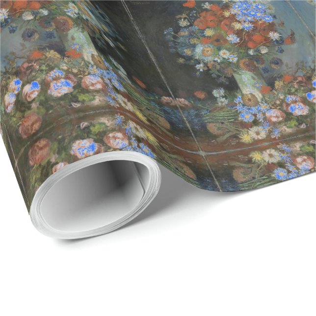 Vackra blommor i Vas Presentpapper (Rullad Hörn)