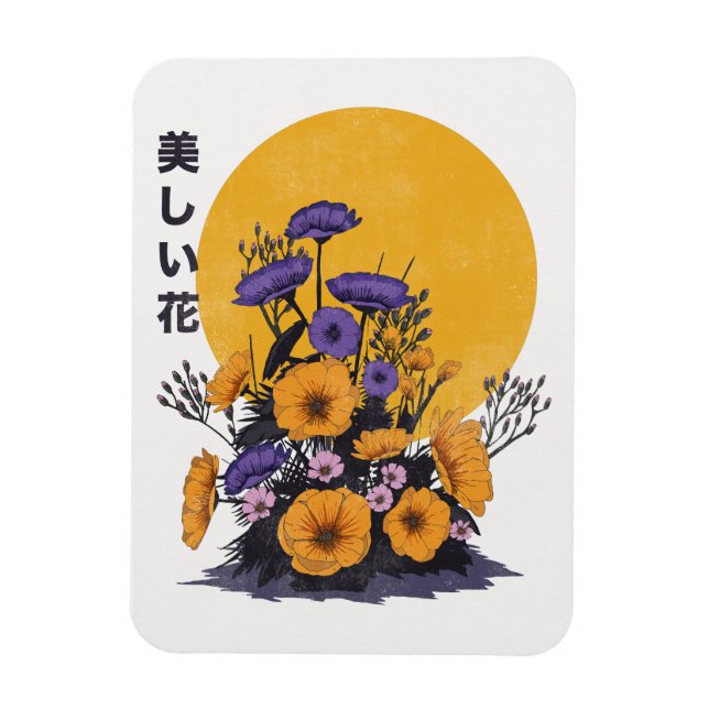 vackra blommor magnet (Vertikal)