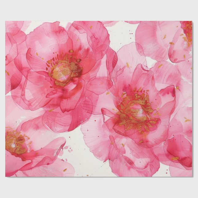 Vackra blommor presentpapper (Platt)