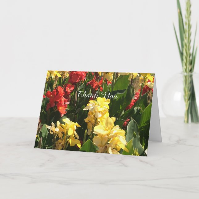 Vackra blommor tack kort (Framsida)