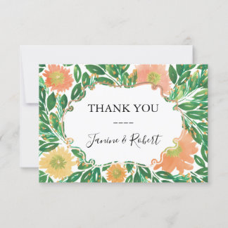 Vackra blommor - vattenfärg - tackkort inbjudningar