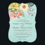 Vackra blommor Vattenfärgen Blommigt Bröllop/Aqua Inbjudningar<br><div class="desc">Vackra Bröllopsinbjudan/Aqua. Ta en titt på samordningsposterna i vår butik!</div>