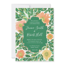 Vackra blommor Vattenfärgmålning Bröllop