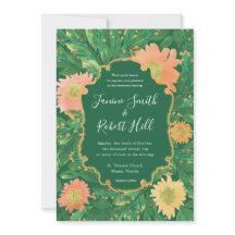 Vackra blommor Vattenfärgmålning Bröllop