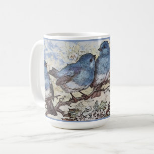 Vackra Bluebirds Kaffemugg