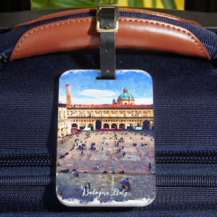 Vackra Bologna-Italien Watercolor Travel Bagagebricka