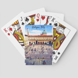 Vackra Bologna-Italien Watercolor Travel Casinokort
