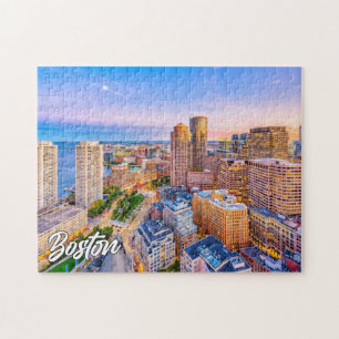 Vackra Boston Skyline, Massachusetts, USA Pussel