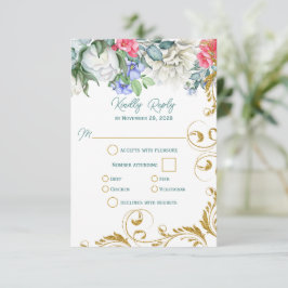 Vackra botaniker med Faux Guld Swirls OSA