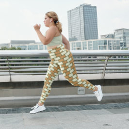 Vackra Brick Mönster Yoga Workout Leggings